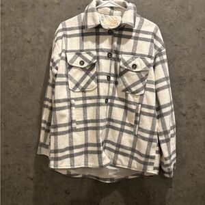 Plaid Button-Up Shacket
